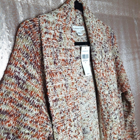 Coldwater Creek BNWT PL duster cardigan - Ivory Multi - Picture 7 of 9